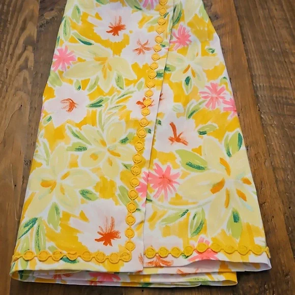 Nwot Crown & Icy Floral Yellow and Pink Women's Skort - Picture 5 of 10